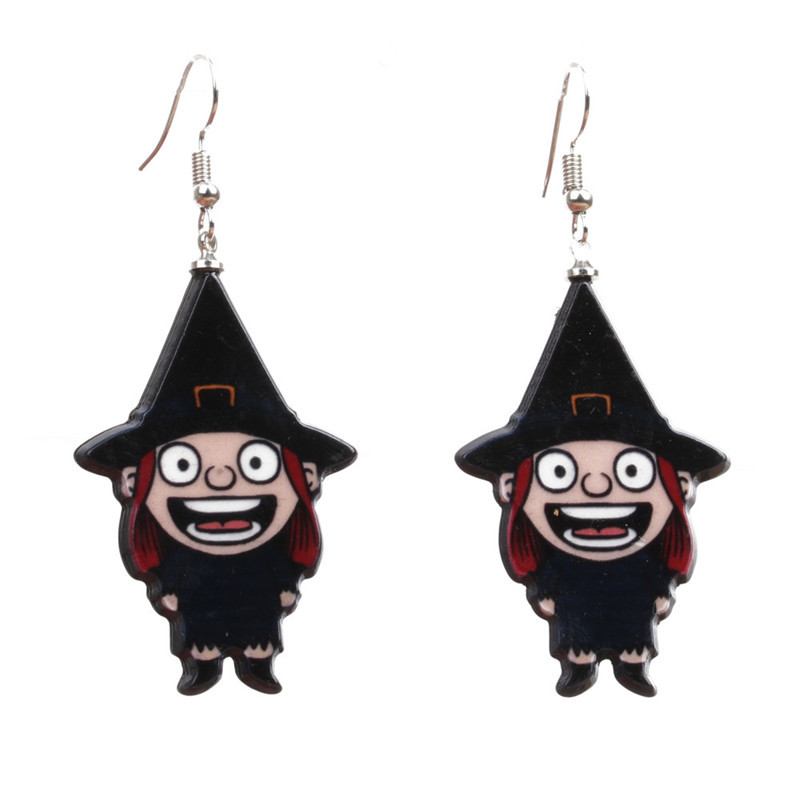 Αξεσουάρ Halloween Ακρυλικά Προσωπικότητα Skull Ghost Earrings Fear Ear