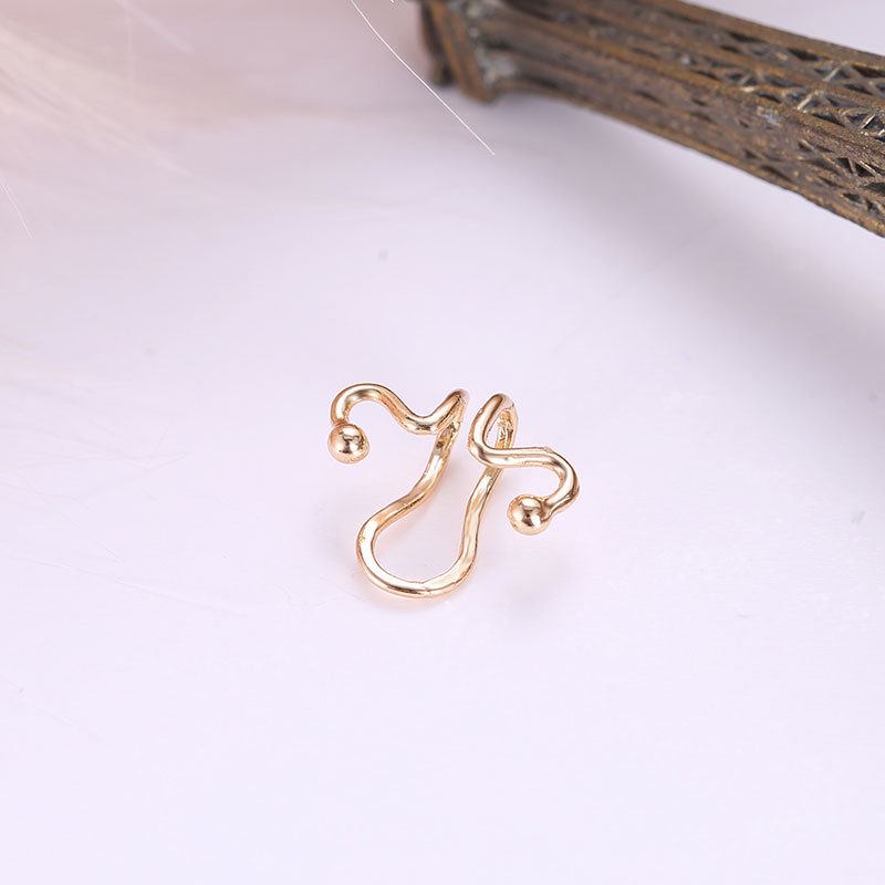 Fashion Ear Clip Σκουλαρίκια Snake Bone Animal Matchstick Ear Cuff Ethnic Κοσμήματα Για Γυναίκες