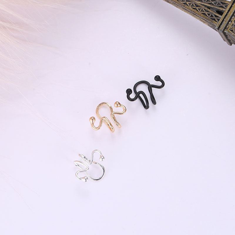 Fashion Ear Clip Σκουλαρίκια Snake Bone Animal Matchstick Ear Cuff Ethnic Κοσμήματα Για Γυναίκες