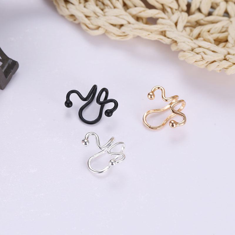 Fashion Ear Clip Σκουλαρίκια Snake Bone Animal Matchstick Ear Cuff Ethnic Κοσμήματα Για Γυναίκες