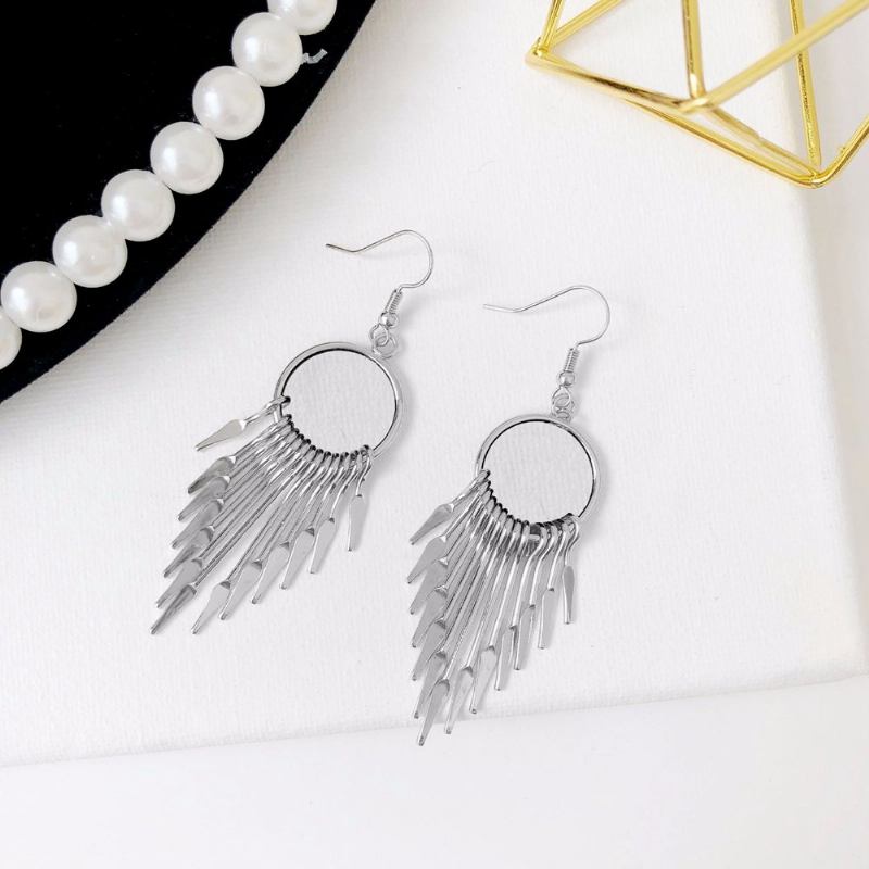 Fashion Ear Drop Earrings Κοίλες Κυκλικές Γεωμετρικές Φούντες Συμμετρικές Σκουλαρίκια Κοσμήματα Για Γυναίκες