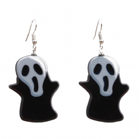 Halloween Fear Skull Ghost Ear Earrings Accessories Acrylic Personality