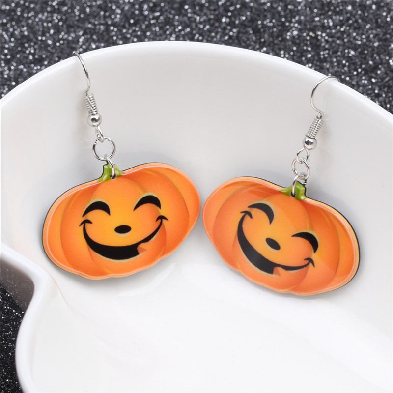 Halloween Pumpkin Earrings Ghost Festival Owl With Propitious Implied Meaning Studs