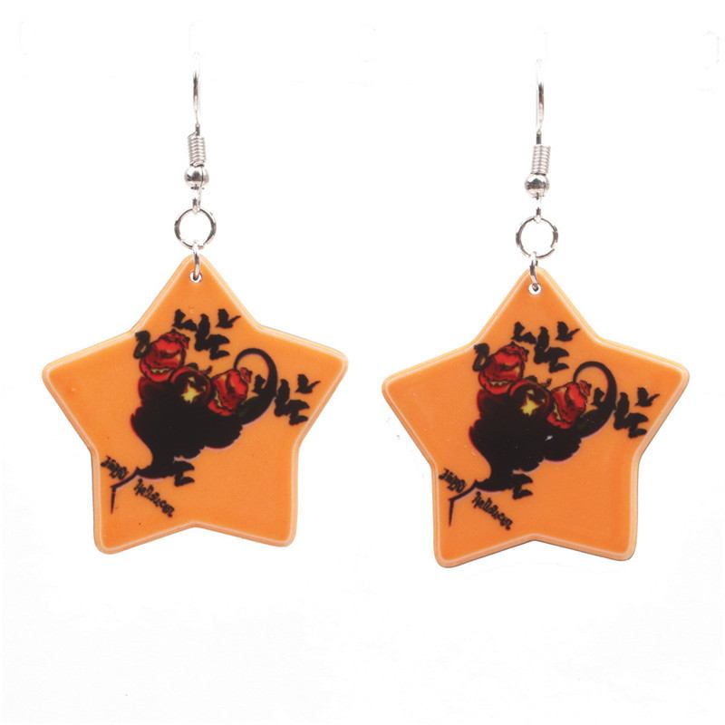 Halloween Pumpkin Earrings Ghost Festival Owl With Propitious Implied Meaning Studs