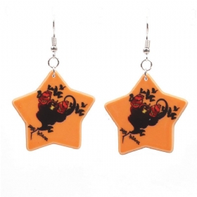 Halloween Pumpkin Earrings Ghost Festival Owl With Propitious Implied Meaning Studs