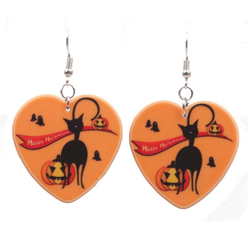 Halloween Pumpkin Earrings Ghost Festival Owl With Propitious Implied Meaning Studs