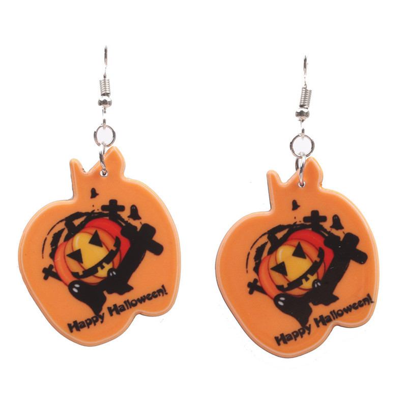 Halloween Pumpkin Earrings Ghost Festival Owl With Propitious Implied Meaning Studs