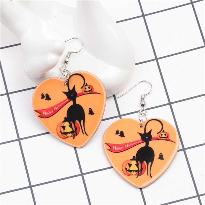 Halloween Pumpkin Earrings Ghost Festival Owl With Propitious Implied Meaning Studs