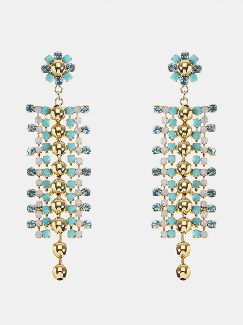 Jassy® Bohemian White Opal Pacific Rhinestones Φούντες Σκουλαρίκια Δώρο Για Γυναίκες