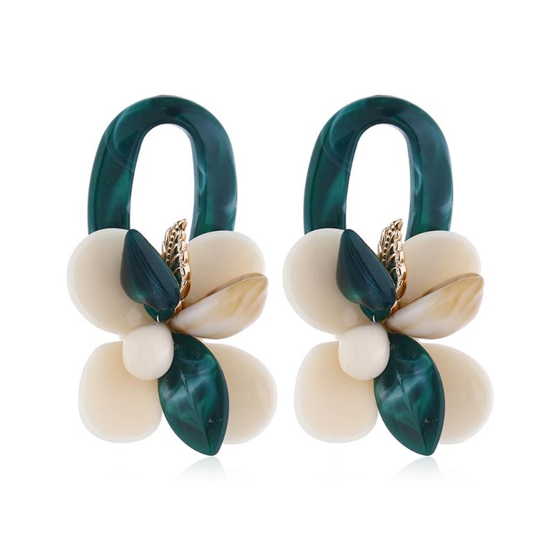 Retro Exaggerated Earrings Shell Coral Multilayer Ακρυλικό Κρεμαστό Κρίκο Δώρα Για Γυναίκες