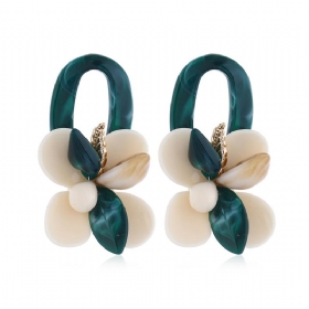 Retro Exaggerated Earrings Shell Coral Multilayer Ακρυλικό Κρεμαστό Κρίκο Δώρα Για Γυναίκες