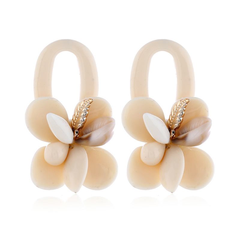 Retro Exaggerated Earrings Shell Coral Multilayer Ακρυλικό Κρεμαστό Κρίκο Δώρα Για Γυναίκες