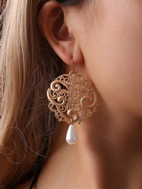 Vintage Ear Drop Earrings Hollow Irregular Water Preals Κρεμαστό Dangle Ethnic Κοσμήματα Για Γυναίκες