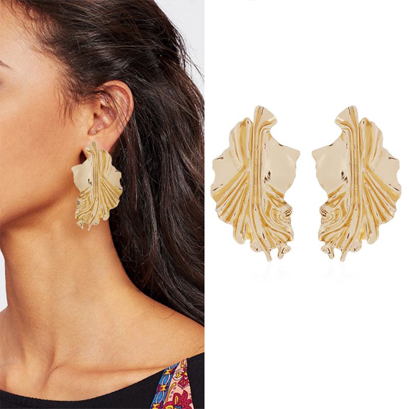 Χρυσά Σκουλαρίκια Bohemian Earrings Ινδικά Κοσμήματα Γυναικεία Ρετρό Big Circle E4672