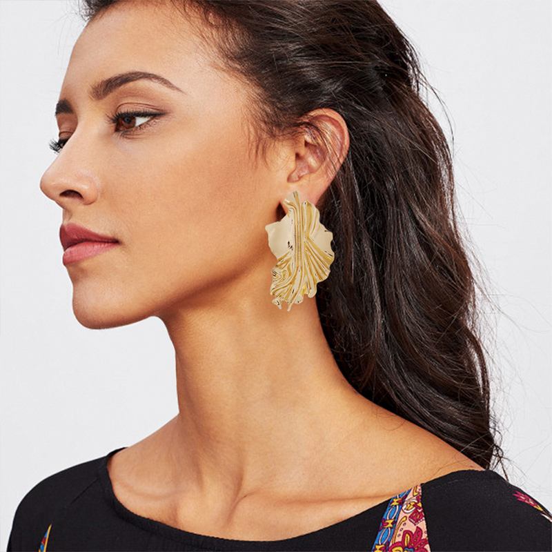 Χρυσά Σκουλαρίκια Bohemian Earrings Ινδικά Κοσμήματα Γυναικεία Ρετρό Big Circle E4672