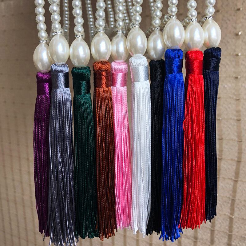 10 Χρώματα Bohemian Pearl Beaded Κολιέ Rhinestone Tassel Κρεμαστό Αλυσίδα Πουλόβερ