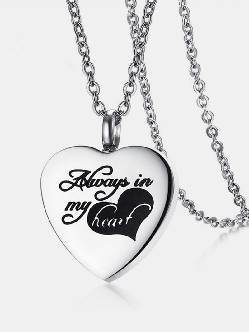 Ανοξείδωτο Άδειο Μπουκάλι Love Heart Charm Κολιέ Άρωμα Για Γυναίκες Δώρο