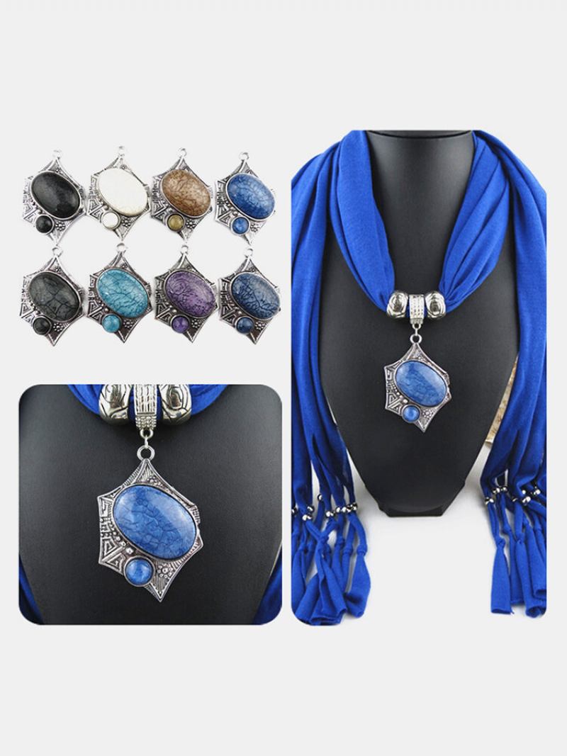 Bohemian Irregular Resin Accessories Alloy Base Γυναικεία Φούντα Κρεμαστό Κολιέ Φουλάρι