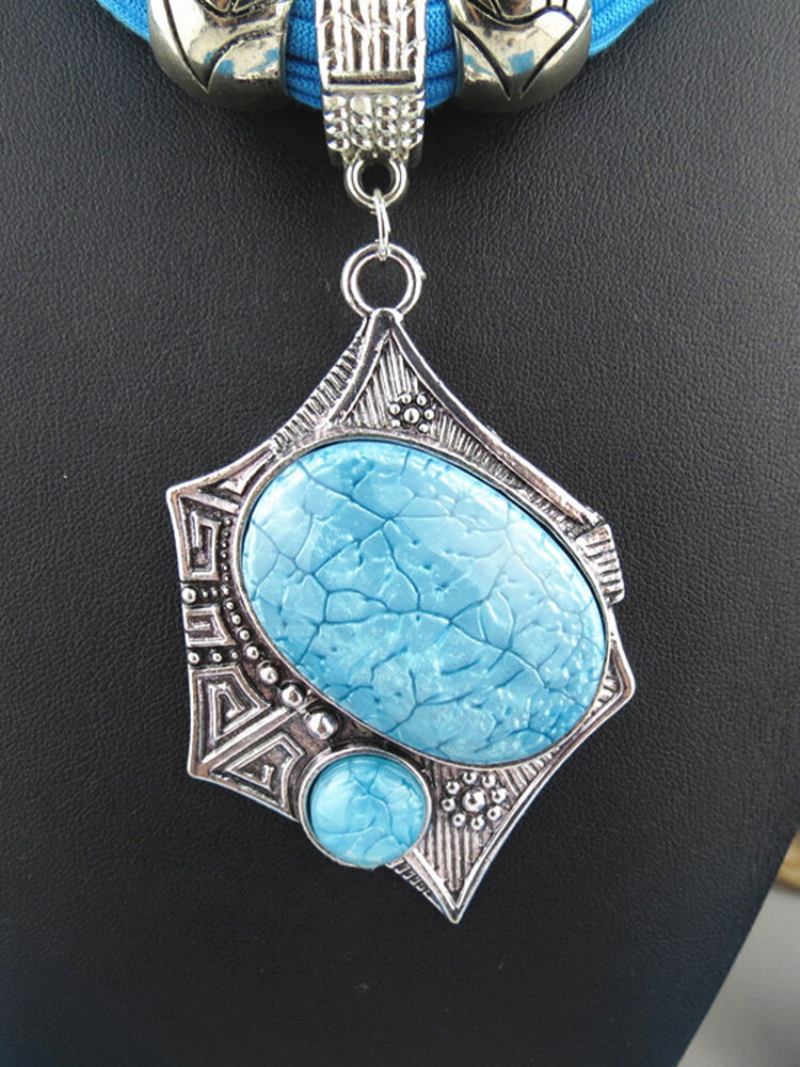 Bohemian Irregular Resin Accessories Alloy Base Γυναικεία Φούντα Κρεμαστό Κολιέ Φουλάρι