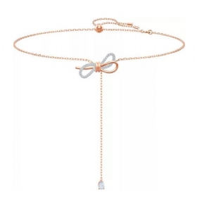 Bow Knot Dainty Choker Χρυσά Κολιέ Γυναικεία Κοσμήματα Δώρο Μόδα Αλυσίδα Με Τεχνητό Διαμάντι Κομψό & Όμορφο Για Επέτειο Γενεθλίων