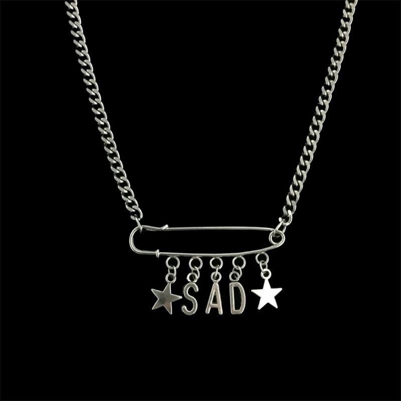 Harajuku Style Ins Hip-hop Ιδιοσυγκρασία Pin Letter Κολιέ Personality Star Clavicle Chain Trendy Για Άνδρες Και Γυναίκες