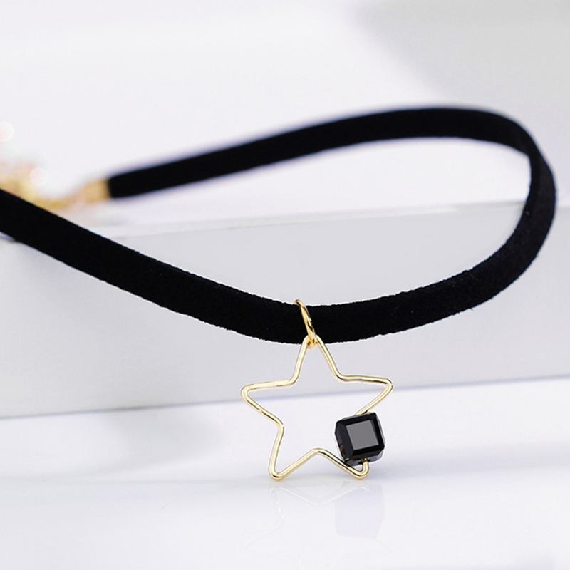 Μόδα Star Choker Κολιέ Κοντά Βραχιόλι Επιχρυσωμένο Κοσμήματα Με Λαιμόκοψη Ροζ Χρυσό Για Γυναίκες Κορίτσια