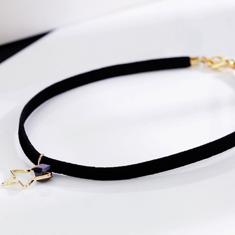 Μόδα Star Choker Κολιέ Κοντά Βραχιόλι Επιχρυσωμένο Κοσμήματα Με Λαιμόκοψη Ροζ Χρυσό Για Γυναίκες Κορίτσια