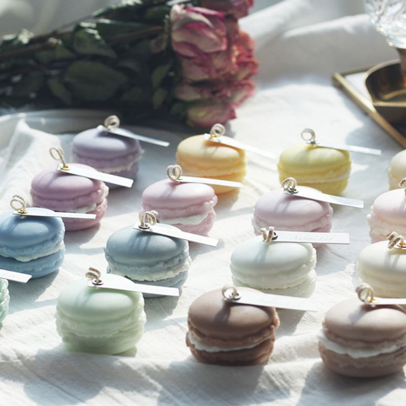 Cute Macaroons Candle Valentine's Day Weeding Διακοσμητική Επίπλωση Γενεθλίων