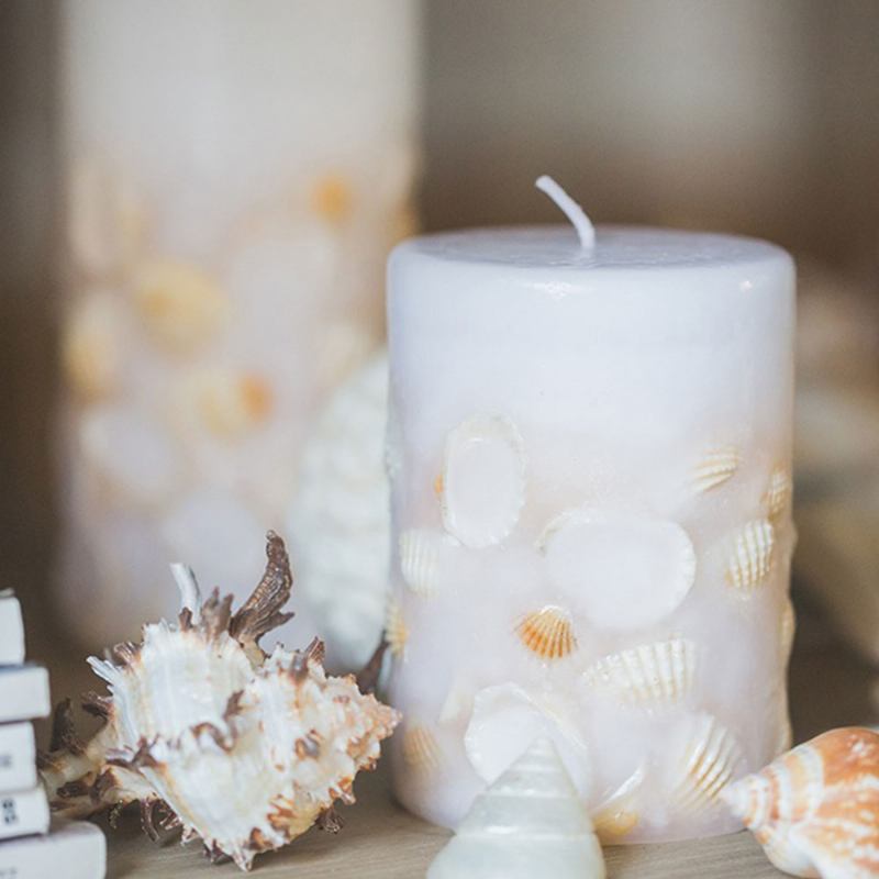 Essential Fragrance Oil Smokeless Scented Candles Romantic Sea Shell Wedding Στολισμός Κεριά Purify Air