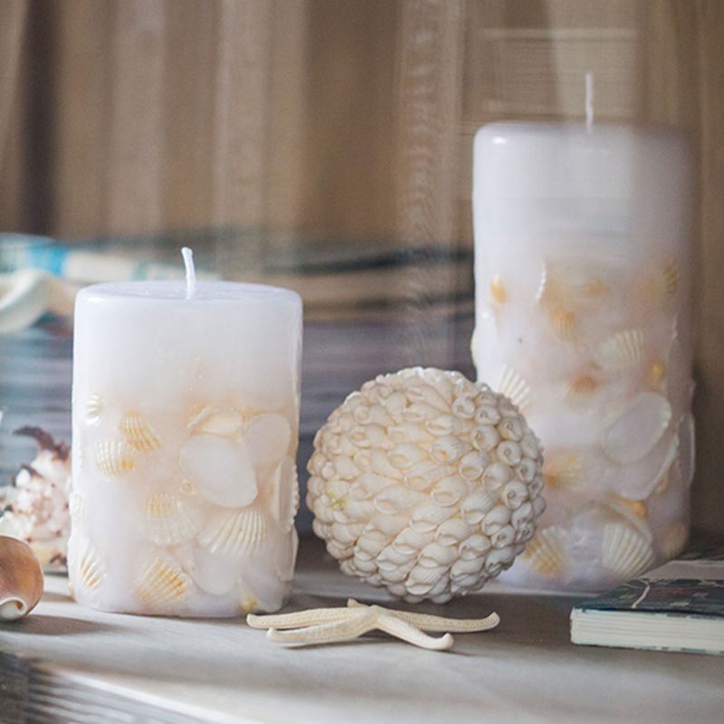 Essential Fragrance Oil Smokeless Scented Candles Romantic Sea Shell Wedding Στολισμός Κεριά Purify Air