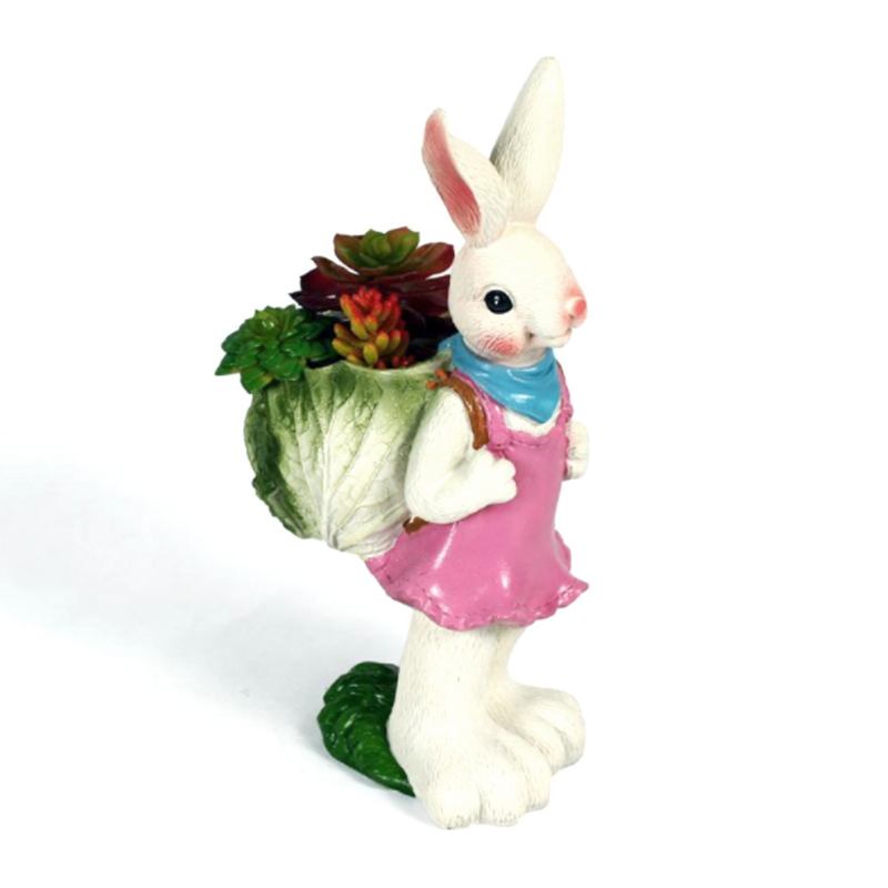 Cartoon Bunny Resin Χειροτεχνία Αξεσουάρ Σπιτιού Προσομοίωση Στολίδια Για Αυλή Κήπου Σαλόνι Μπαλκόνι Γραφείο