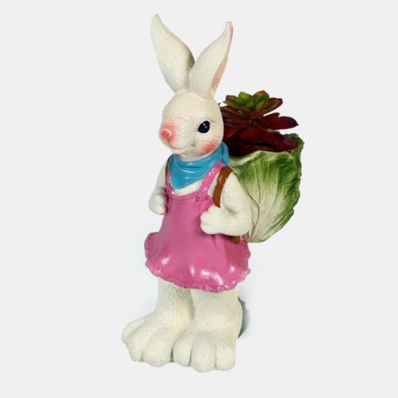 Cartoon Bunny Resin Χειροτεχνία Αξεσουάρ Σπιτιού Προσομοίωση Στολίδια Για Αυλή Κήπου Σαλόνι Μπαλκόνι Γραφείο