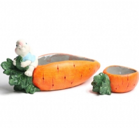 Emulation Carrot Bunny Cement Handicraft Simulation Ornaments For Garden Courtyard Καθιστικό Μπαλκόνι Γραφείο