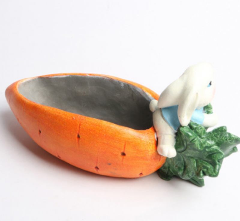 Emulation Carrot Bunny Cement Handicraft Simulation Ornaments For Garden Courtyard Καθιστικό Μπαλκόνι Γραφείο