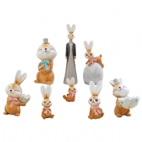 Mocha Rabbit Decorations For Home Creative Cartoon Resin-made Lovely Decoration