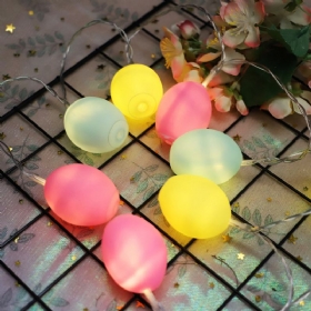Ντελικάτο Δημιουργικό Πολύχρωμο Πασχαλινό Αυγό Μοντέλο Vinyl Eggs Led String Light Lights With Safety Battery Holiday