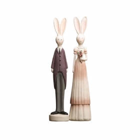 Ρητίνη Bunny Couple Διακοσμήσεις Δημιουργικά Πασχαλινά Δώρα Για Παιδιά