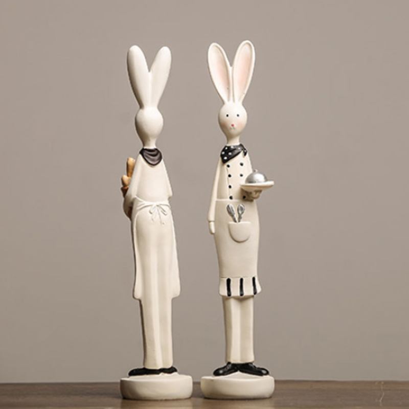 Ρητίνη Bunny Couple Διακοσμήσεις Δημιουργικά Πασχαλινά Δώρα Για Παιδιά