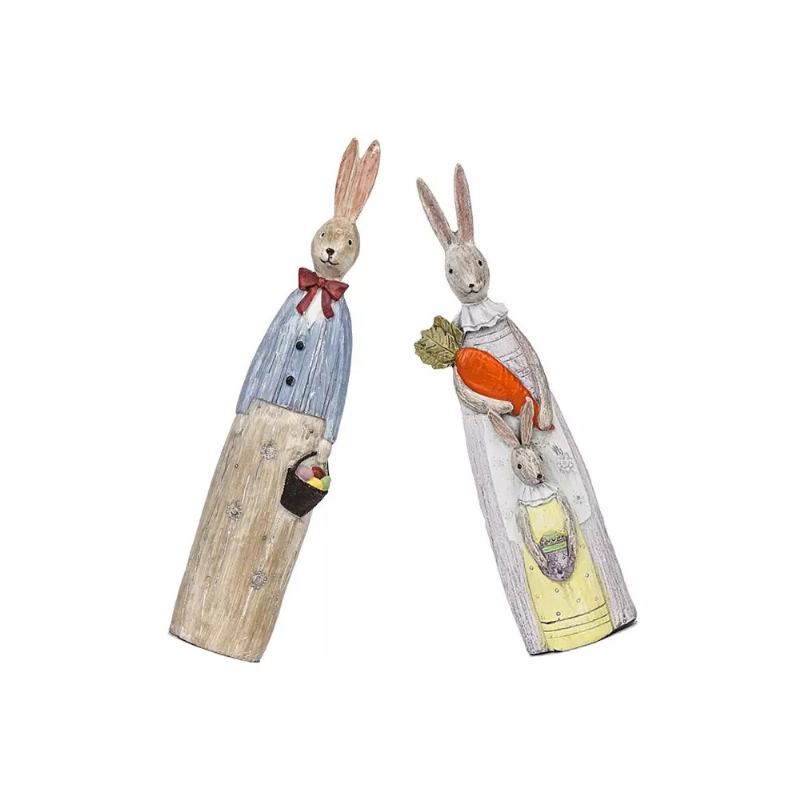 Ρητίνη Rabbit Crafts Στολίδια Δώρα Για Τα Γενέθλια Του Πάσχα Ποιμενική Ζωγραφισμένη Στο Χέρι Κουνέλι Διακόσμηση