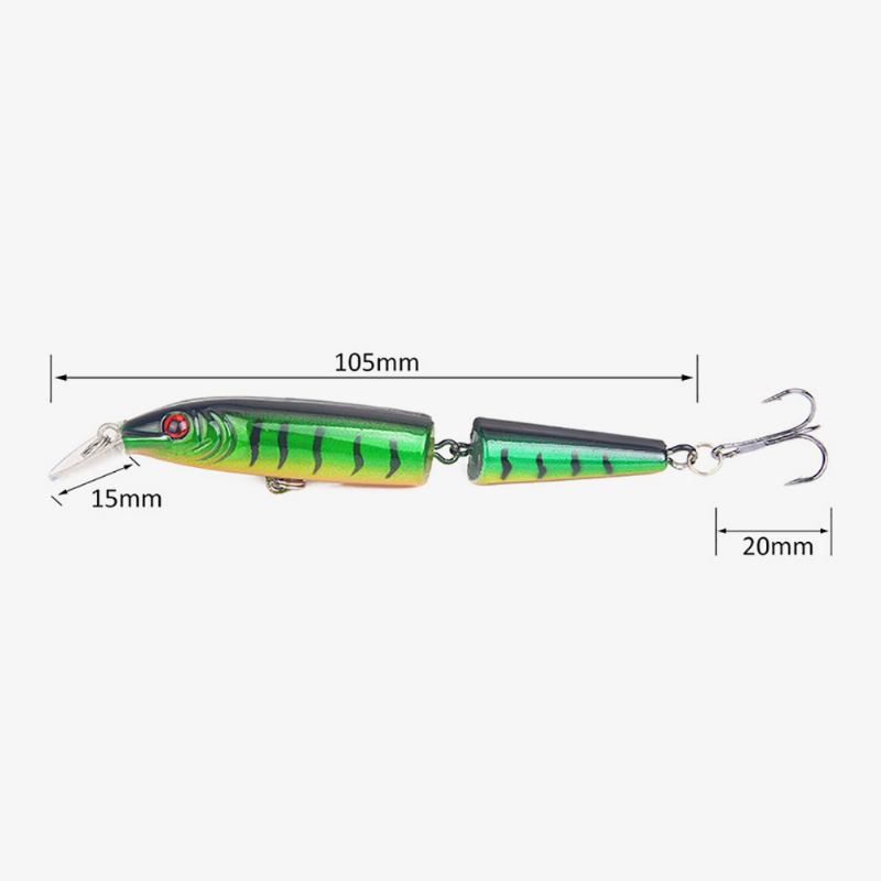 Δύο Τμημάτων Bionic Lure Fishing Bait Minnow For Outdoor Trolling Hard 9g/4.169inch Gear