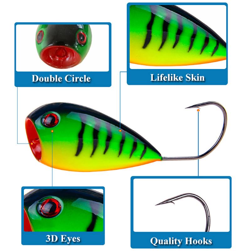 Lure Fishing Bait For Outdoor Hard Double Circle Mouth Single Hook Floating Εργαλεία Ψαρέματος