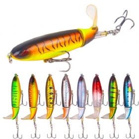 Mock Fish Model Hard Minnow Fishing Lures Bait With Propeller Delicate Crank Jigging Bass