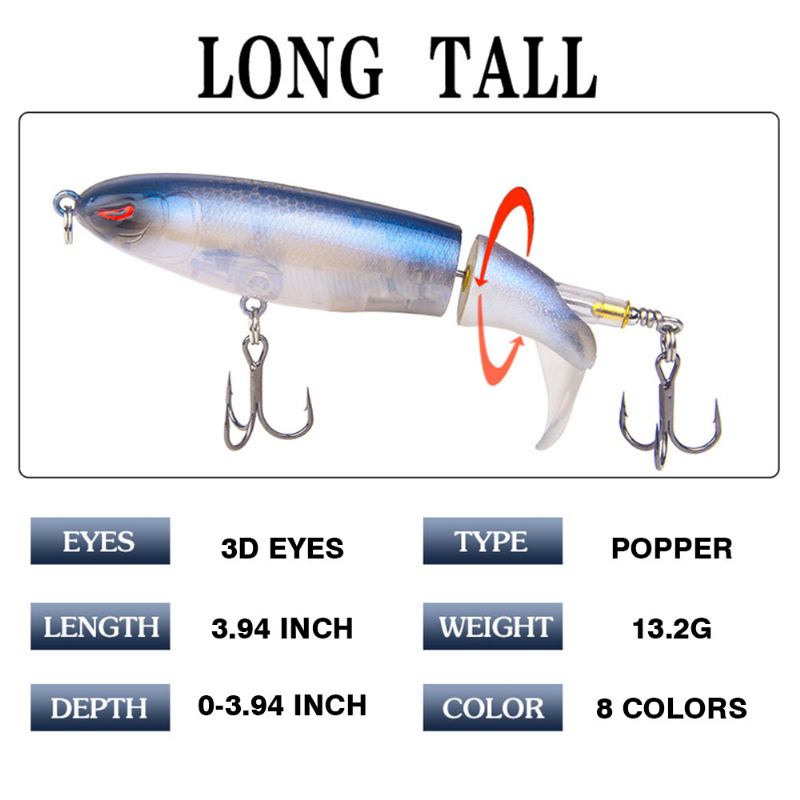 Mock Fish Model Hard Minnow Fishing Lures Bait With Propeller Delicate Crank Jigging Bass