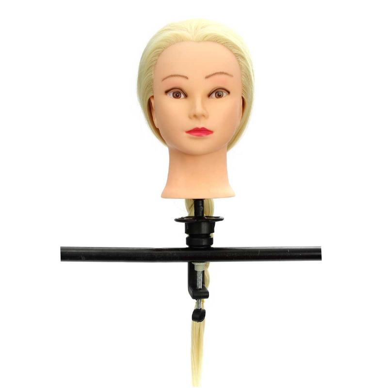 30% Real Hair Long Hairdressing Mannequin Training Practice Head Salon With Clamp