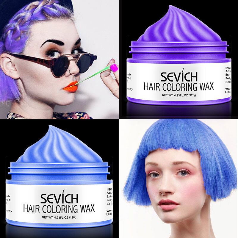 9 Χρώματα Κερί Βαφής Μαλλιών Μιας Χρήσης Unisex Quick Styling Color Clay Hair Diy Dye Cream