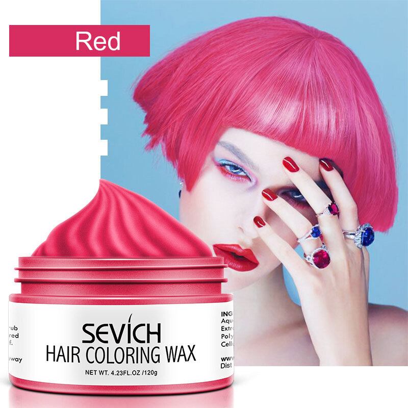 9 Χρώματα Κερί Βαφής Μαλλιών Μιας Χρήσης Unisex Quick Styling Color Clay Hair Diy Dye Cream