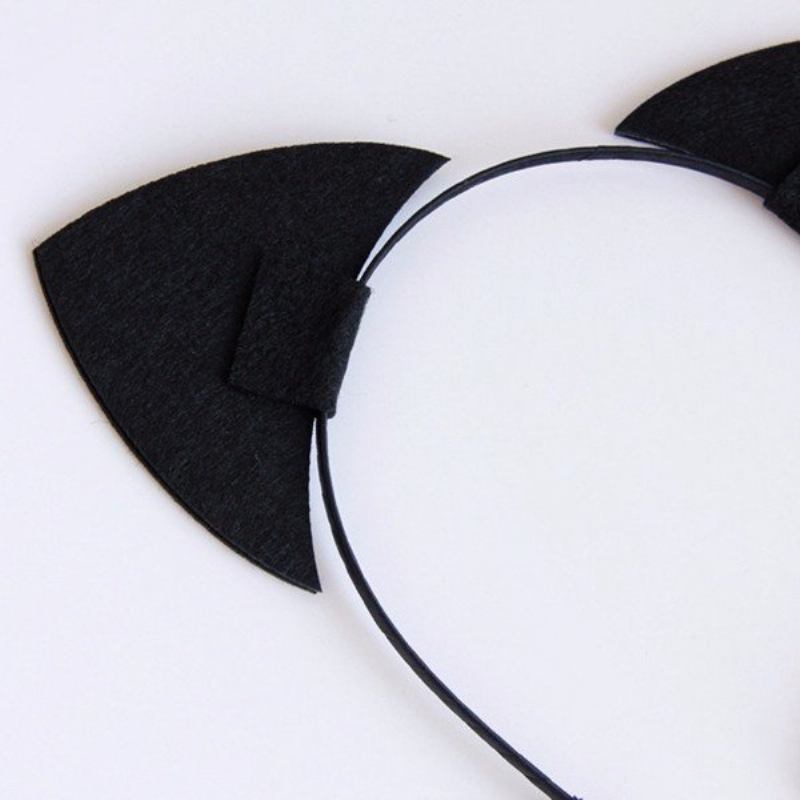 Cosplay Funny Headband Μαύρη Βαμβακερή Κεφαλόδεσμος Για Πάρτι Με Δύο Κύκλους