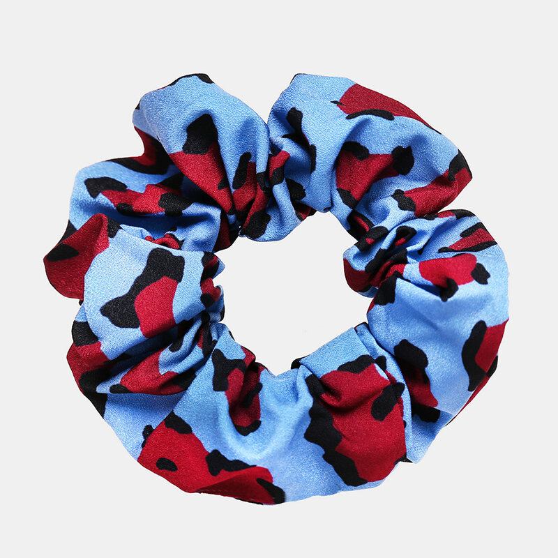 Hair Scrunchies Velvet Scrunchie Ελαστικές Σατέν Κορδέλες Μαλλιών Ακανόνιστες Leopard Ponytail Ties Σχοινί