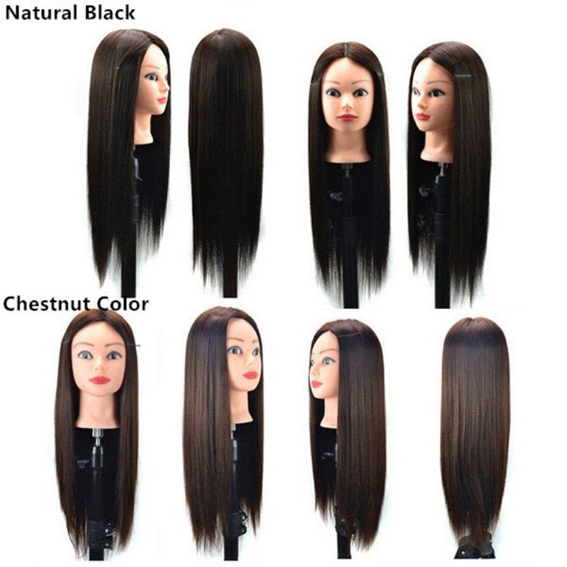 Hair Training Mannequin Practice Head High Temperature Fiber Salon Model With Clamp