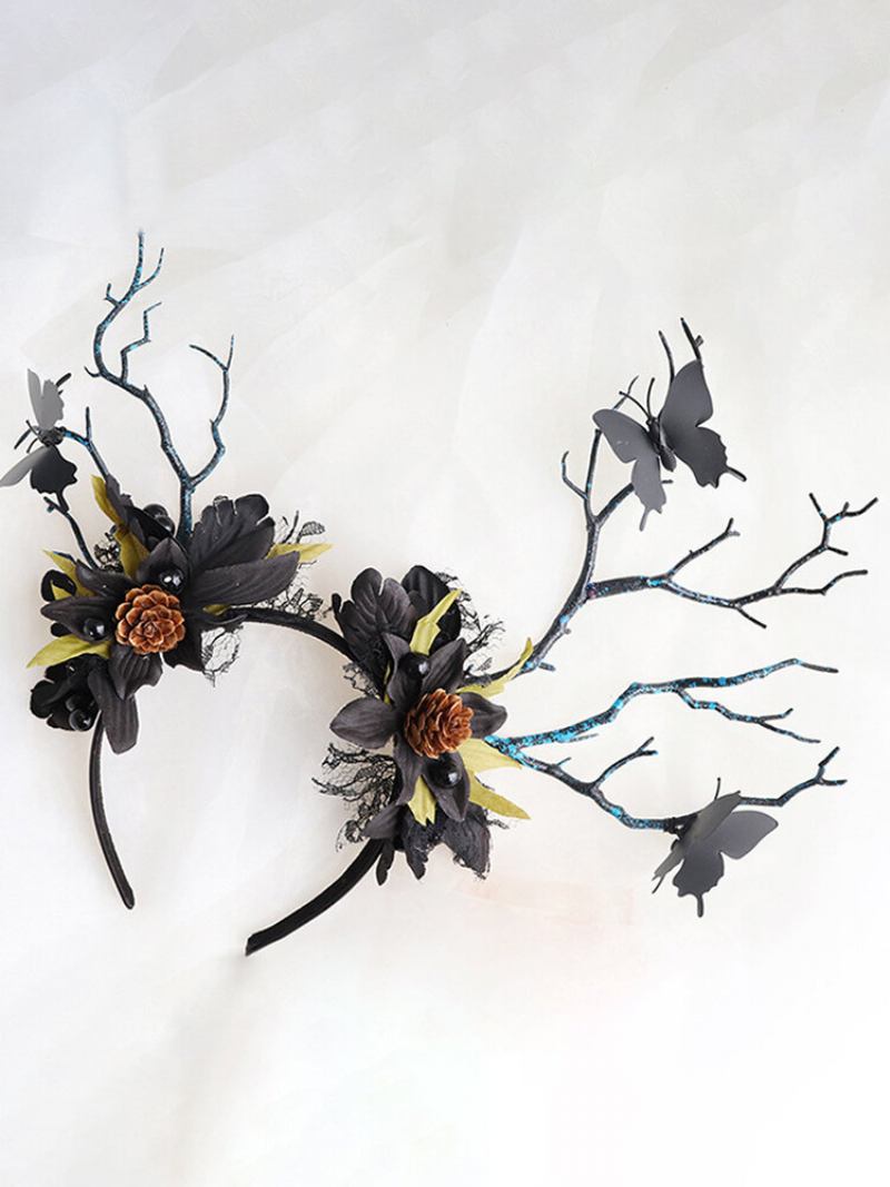 Halloween Luminous Branch Αξεσουάρ Μαλλιών Butterfly Flower Christmas Headband